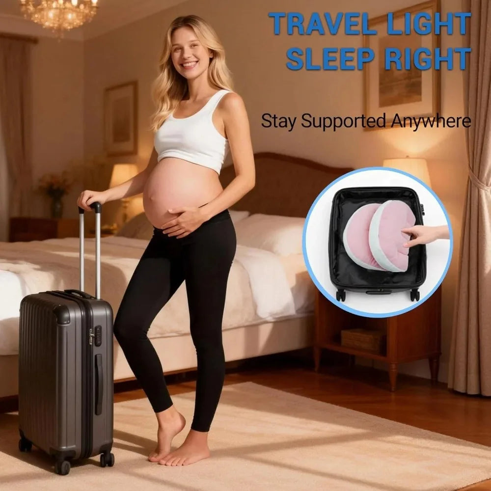 Pregnancy Pillow with 1pc Free An Auxiliary Pillow Cotton Waist Support Pillow for Pregnant Women Sleeping Body Pillow Support for Back, Belly, HIPS, and Legs
