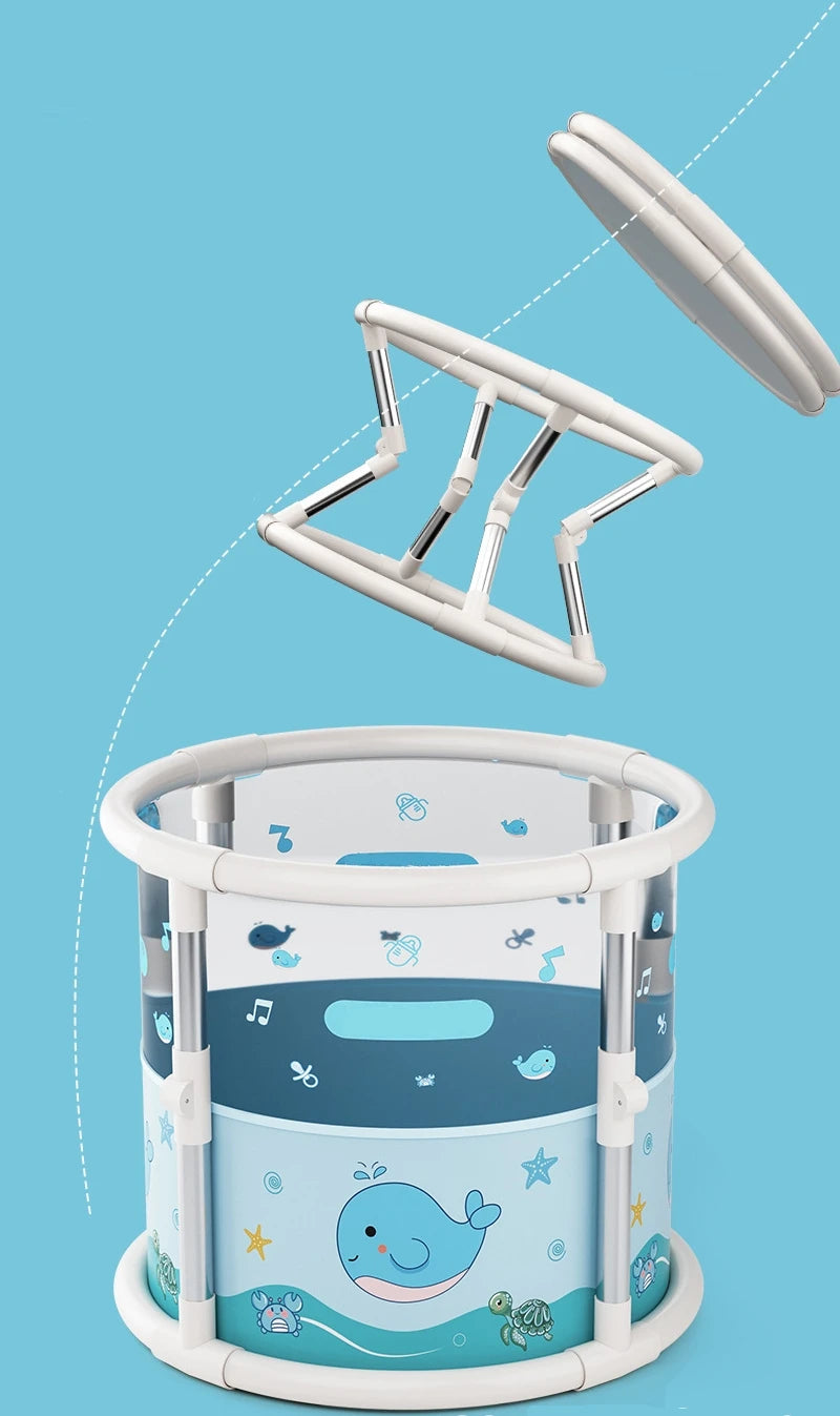 Baby&Adults Foldable and Transparent Thickened Bathtub for Newborns and Toddlers Indoor Use Baby Pool Newborn Home Swimming Tub