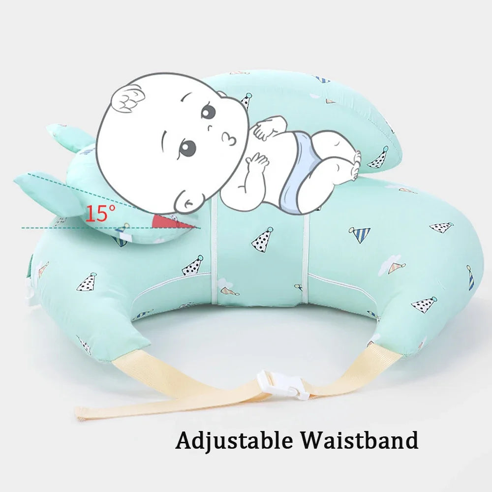 Nursing Pillow for Breastfeeding Plus Size Breastfeeding Pillows for Baby with Adjustable Waist Strap and Removable Cotton Cover