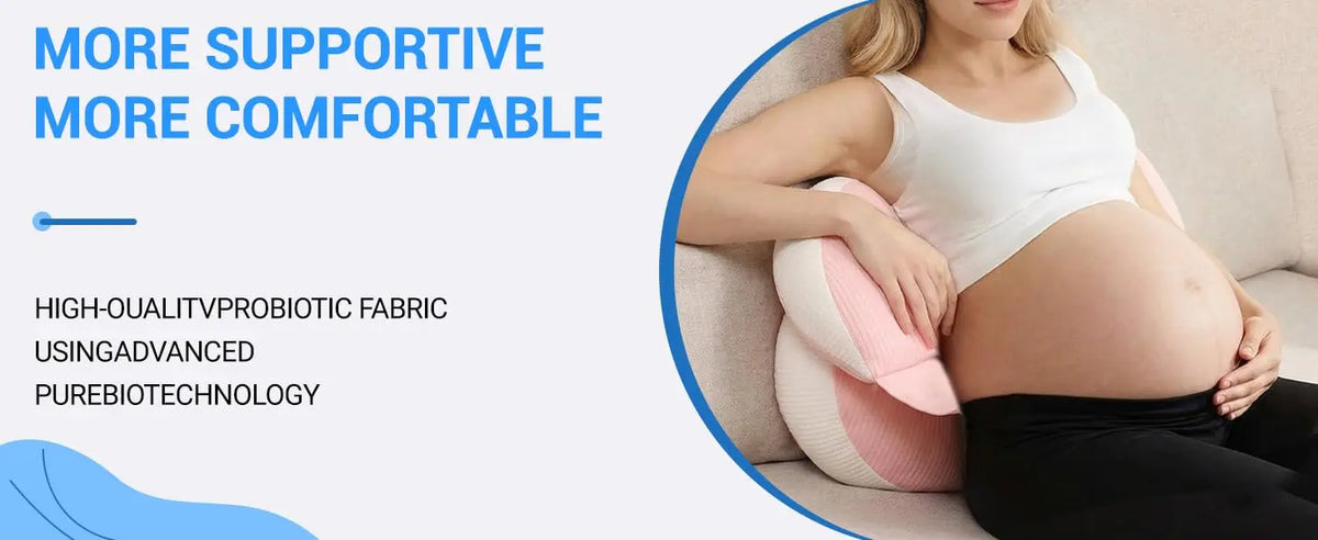 Pregnancy Pillow with 1pc Free An Auxiliary Pillow Cotton Waist Support Pillow for Pregnant Women Sleeping Body Pillow Support for Back, Belly, HIPS, and Legs