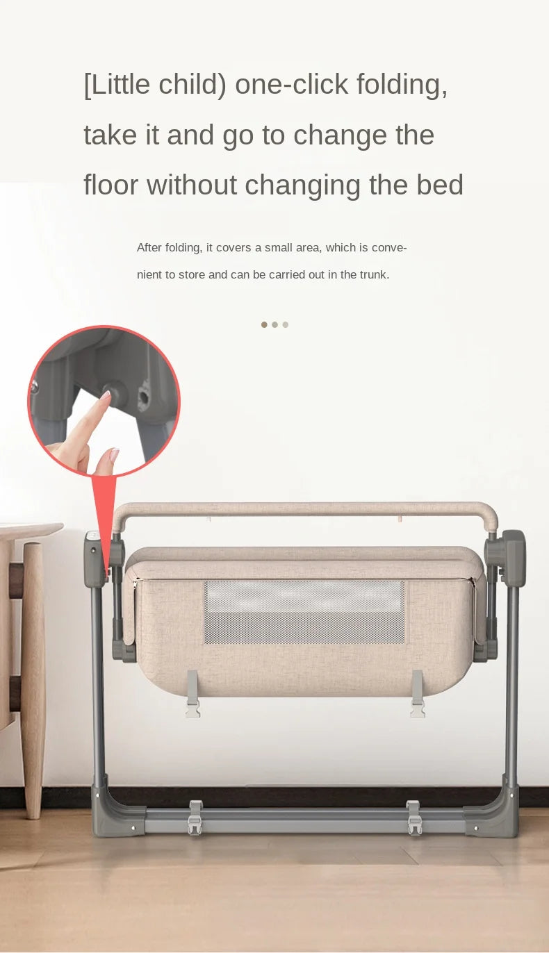 0-3 Years Old Baby Cradle Multifunctional Electric Intelligent Sleep Rocking Chair Newborn Baby Sleeping Basket Lift Bed BB Bed