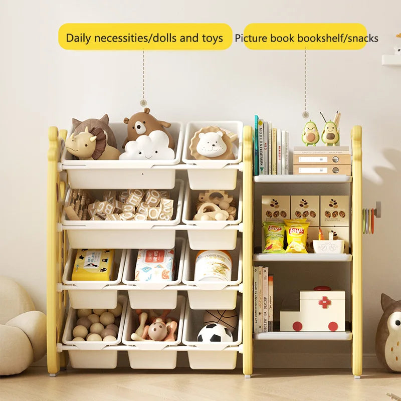 Children's Toy Storage Rack Multi-layer Household Storage Cabinet Baby Classification Storage Shelf For Home Living Room Bedroom