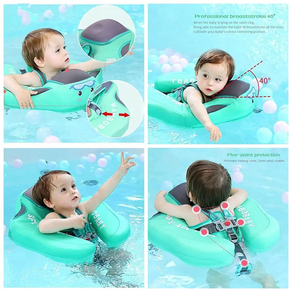 Mambobaby Non Inflatable Baby Swimming Float Foot Pad Seat Float Baby Swimming Toys Fun Boys Girls Gift