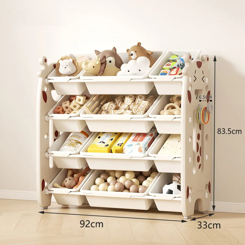 Children's Toy Storage Rack Multi-layer Household Storage Cabinet Baby Classification Storage Shelf For Home Living Room Bedroom