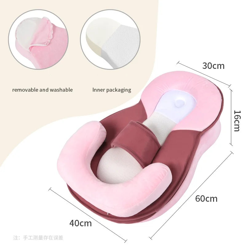 0-6 months old newborn pillow - Anti-spraying and choking milk pillow - Breastfeeding pillow - Lying-down sleep bed