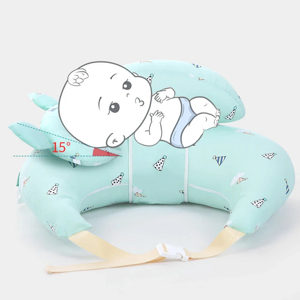 Nursing Pillow for Breastfeeding Plus Size Breastfeeding Pillows for Baby with Adjustable Waist Strap and Removable Cotton Cover