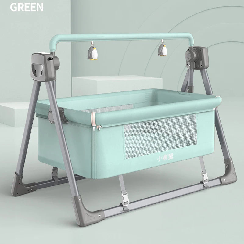 0-3 Years Old Baby Cradle Multifunctional Electric Intelligent Sleep Rocking Chair Newborn Baby Sleeping Basket Lift Bed BB Bed