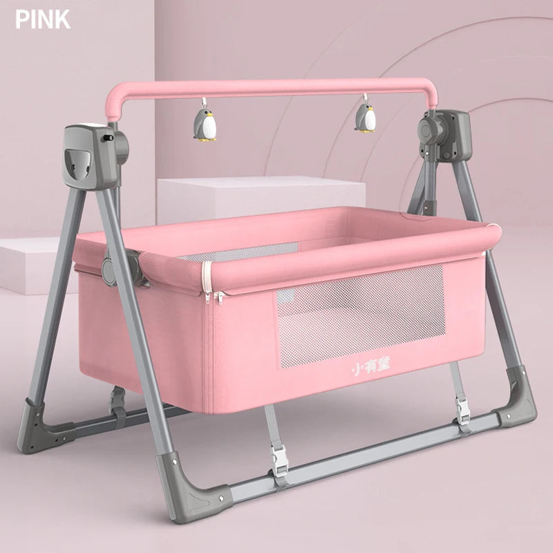 0-3 Years Old Baby Cradle Multifunctional Electric Intelligent Sleep Rocking Chair Newborn Baby Sleeping Basket Lift Bed BB Bed