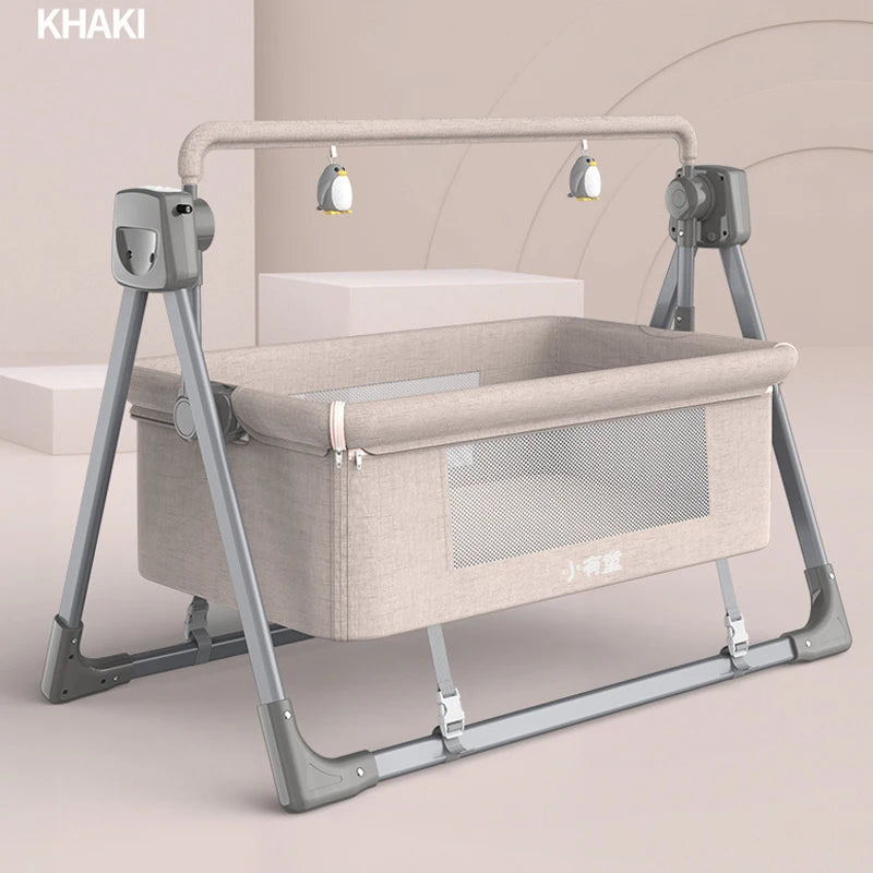 0-3 Years Old Baby Cradle Multifunctional Electric Intelligent Sleep Rocking Chair Newborn Baby Sleeping Basket Lift Bed BB Bed