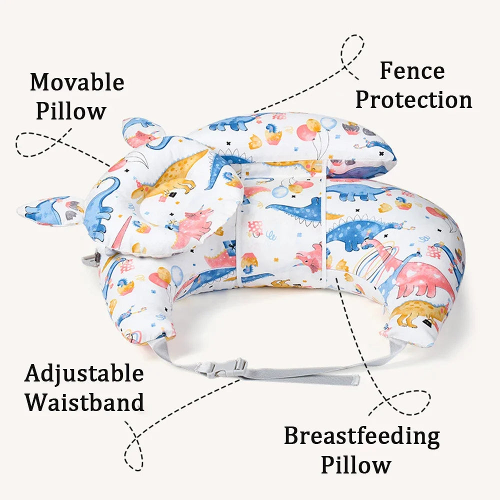 Nursing Pillow for Breastfeeding Plus Size Breastfeeding Pillows for Baby with Adjustable Waist Strap and Removable Cotton Cover