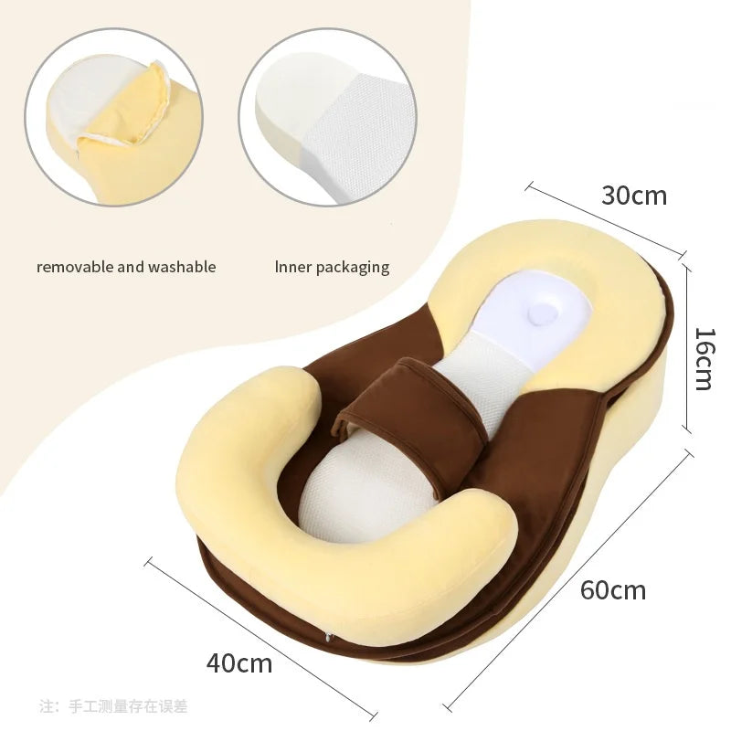 0-6 months old newborn pillow - Anti-spraying and choking milk pillow - Breastfeeding pillow - Lying-down sleep bed