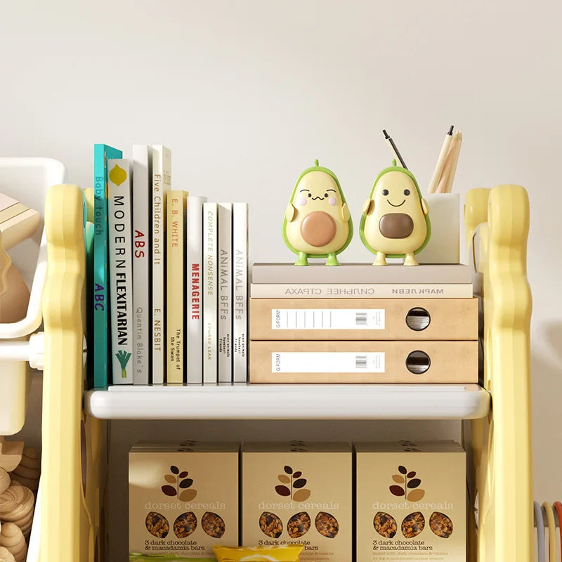 Children's Toy Storage Rack Multi-layer Household Storage Cabinet Baby Classification Storage Shelf For Home Living Room Bedroom