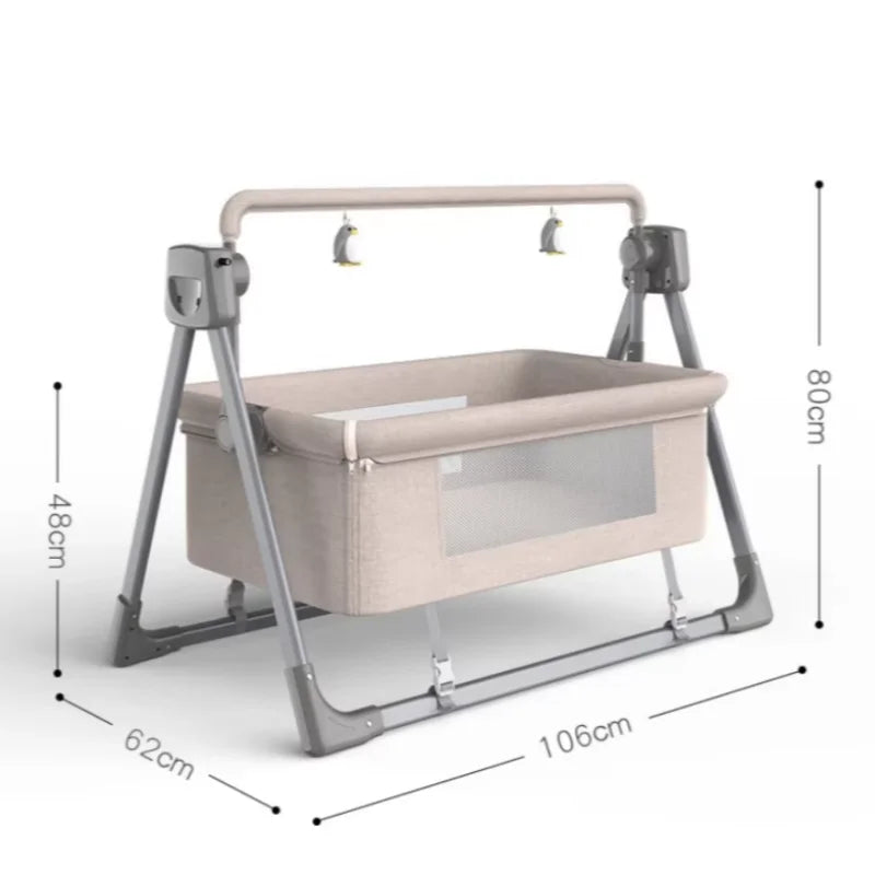 0-3 Years Old Baby Cradle Multifunctional Electric Intelligent Sleep Rocking Chair Newborn Baby Sleeping Basket Lift Bed BB Bed