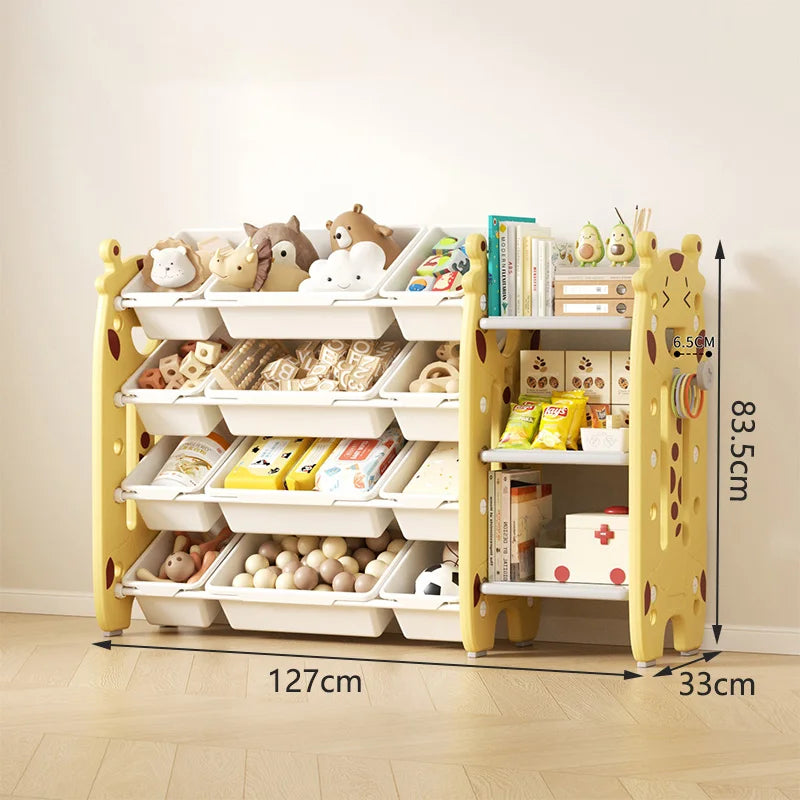 Children's Toy Storage Rack Multi-layer Household Storage Cabinet Baby Classification Storage Shelf For Home Living Room Bedroom