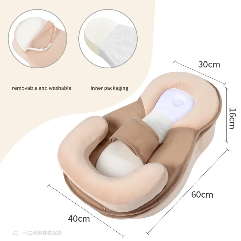 0-6 months old newborn pillow - Anti-spraying and choking milk pillow - Breastfeeding pillow - Lying-down sleep bed