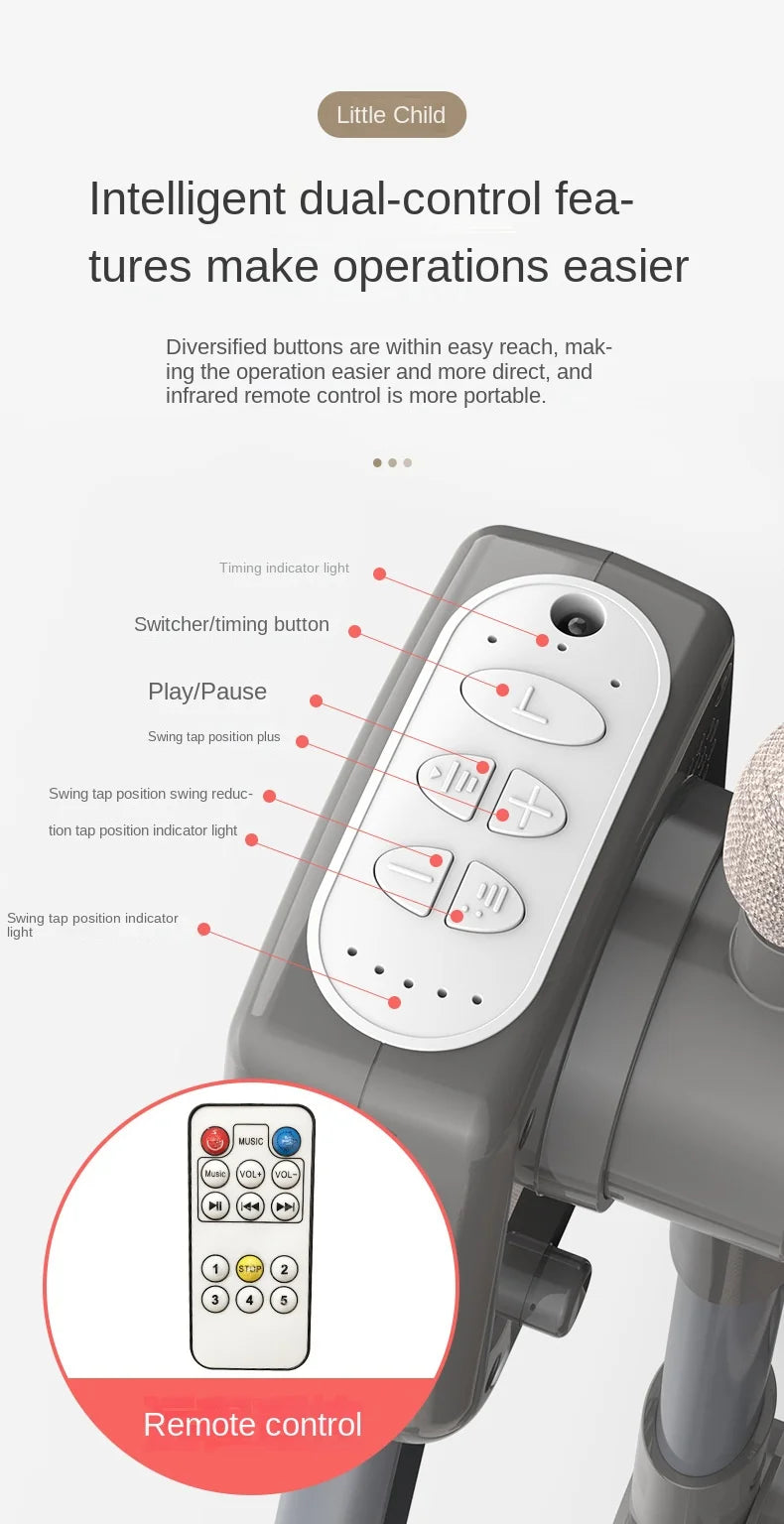 0-3 Years Old Baby Cradle Multifunctional Electric Intelligent Sleep Rocking Chair Newborn Baby Sleeping Basket Lift Bed BB Bed