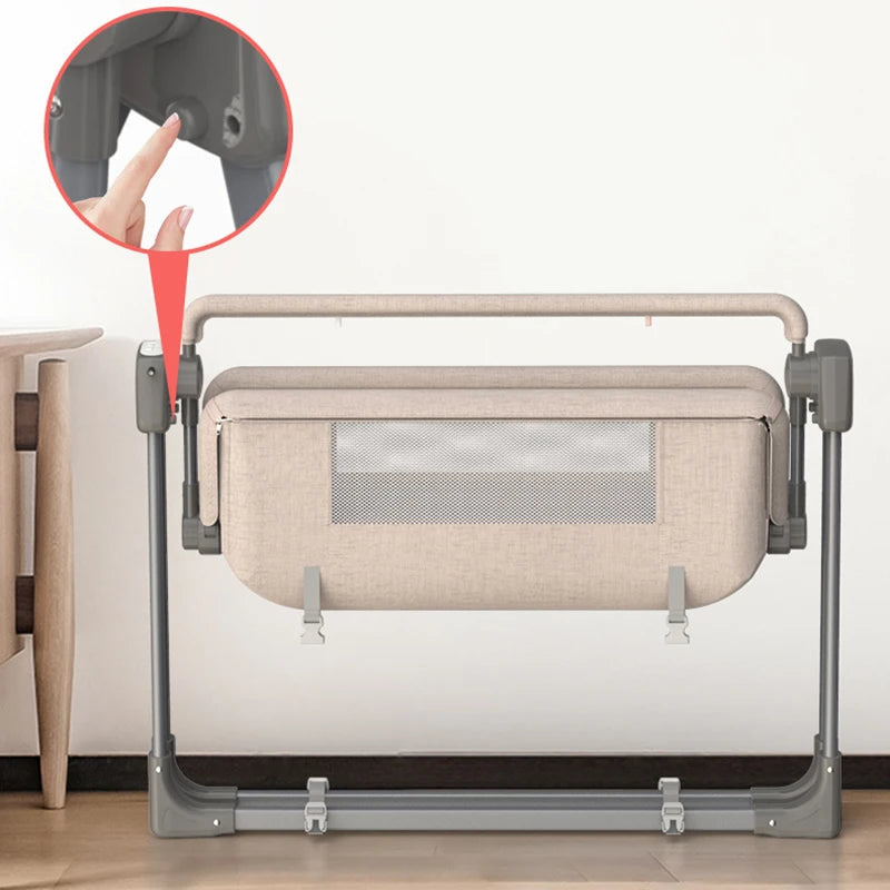 0-3 Years Old Baby Cradle Multifunctional Electric Intelligent Sleep Rocking Chair Newborn Baby Sleeping Basket Lift Bed BB Bed