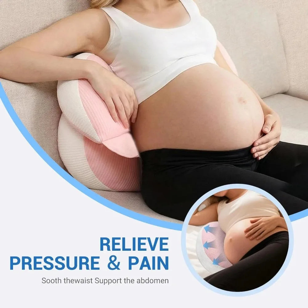 Pregnancy Pillow with 1pc Free An Auxiliary Pillow Cotton Waist Support Pillow for Pregnant Women Sleeping Body Pillow Support for Back, Belly, HIPS, and Legs