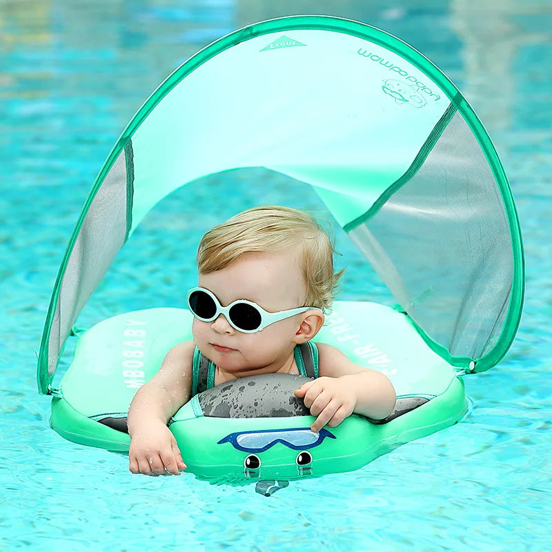 Mambobaby Non Inflatable Baby Swimming Float Foot Pad Seat Float Baby Swimming Toys Fun Boys Girls Gift